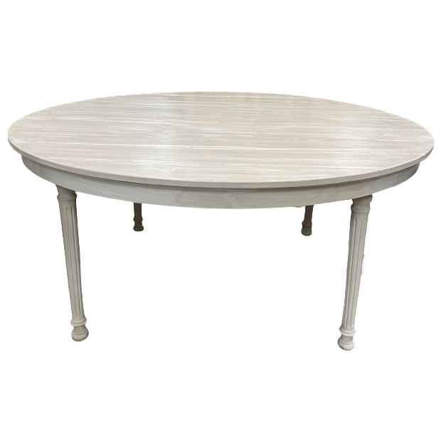 Shabby Chic Round Table Hire 5 5ft, Round Shabby Chic Coffee Table